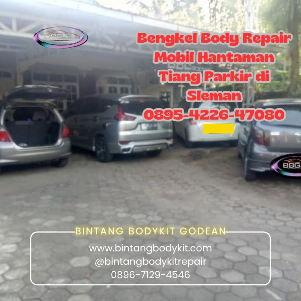 Bengkel Body Repair Mobil Hantaman Tiang Parkir di Sleman