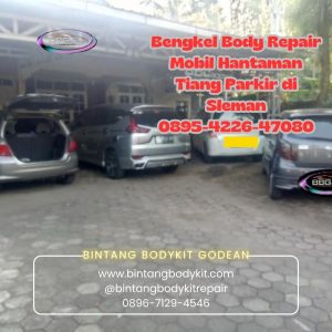 Bengkel Body Repair Mobil Hantaman Tiang Parkir di Sleman