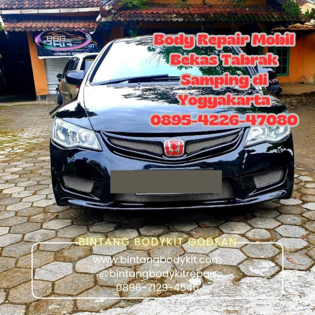 Body Repair Mobil Bekas Tabrak Samping di Yogyakarta