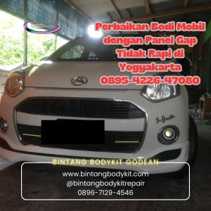 Perbaikan Bodi Mobil dengan Panel Gap Tidak Rapi di Yogyakarta